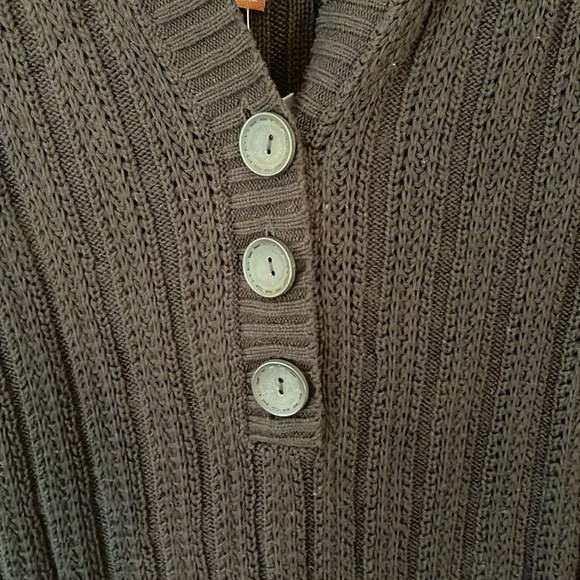 Sonoma cotton sweater black size medium with 3 buttons. NWT. - Picture 3 of 11